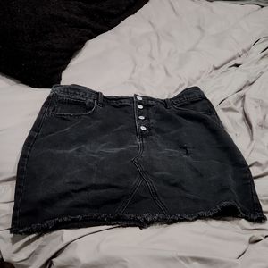 Black jeans skirt
